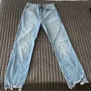 Abercrombie & Fitch Zoe Natural Rise Ankle Straight Jean